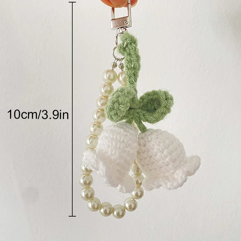 Lily of the Valley Crochet Keychain