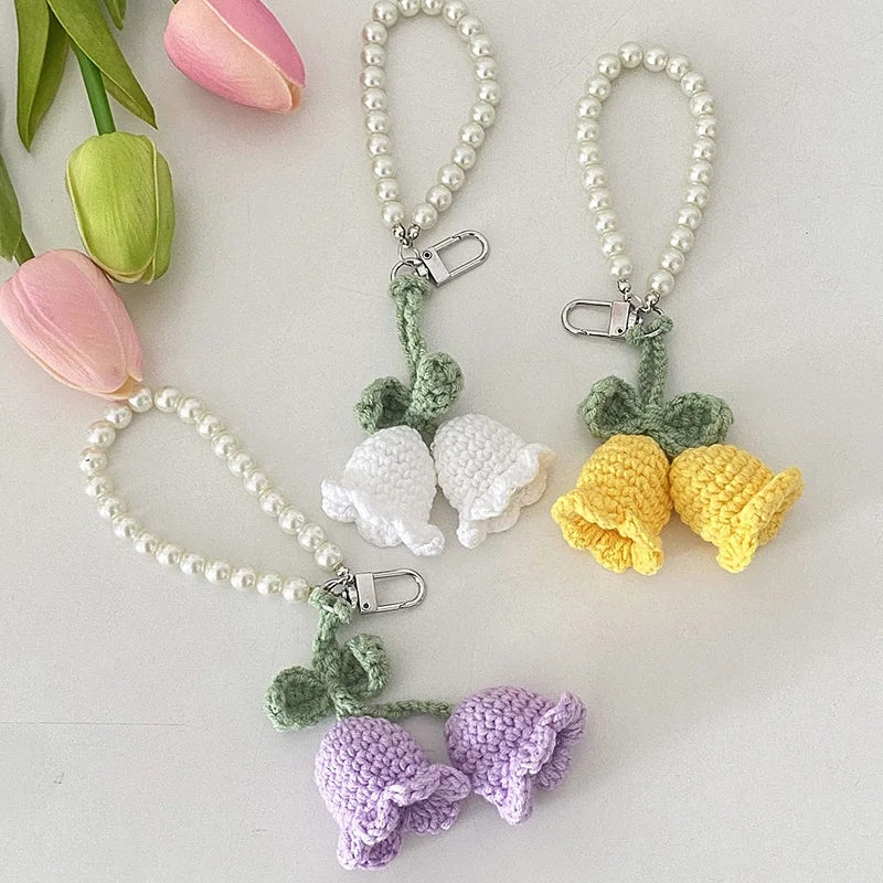 Lily of the Valley Crochet Keychain