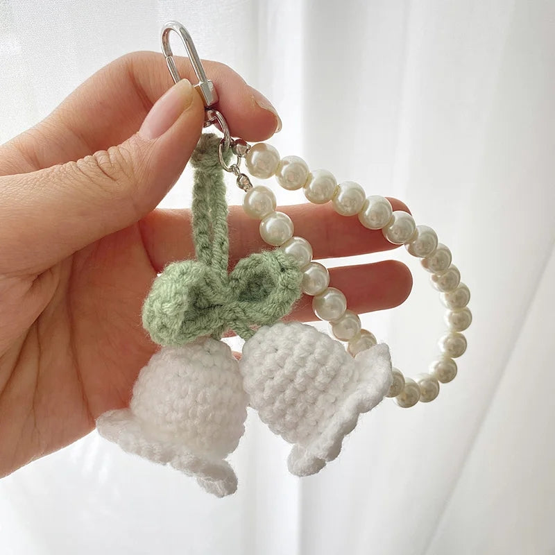 Lily of the Valley Crochet Keychain