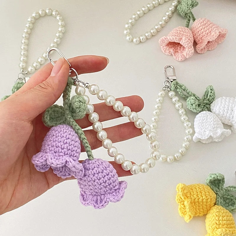 Lily of the Valley Crochet Keychain