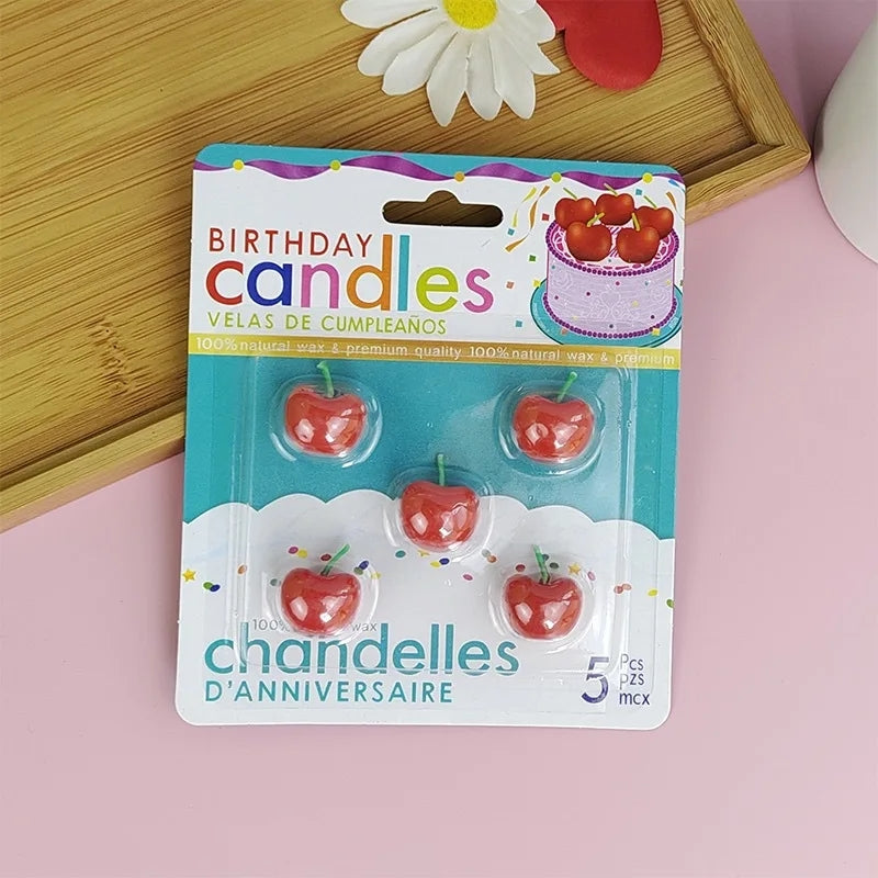 Cherry Candles (5 pcs)