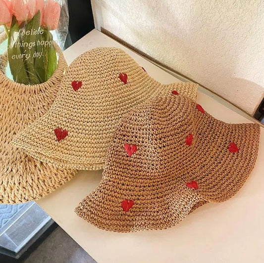 Heart Straw Hat